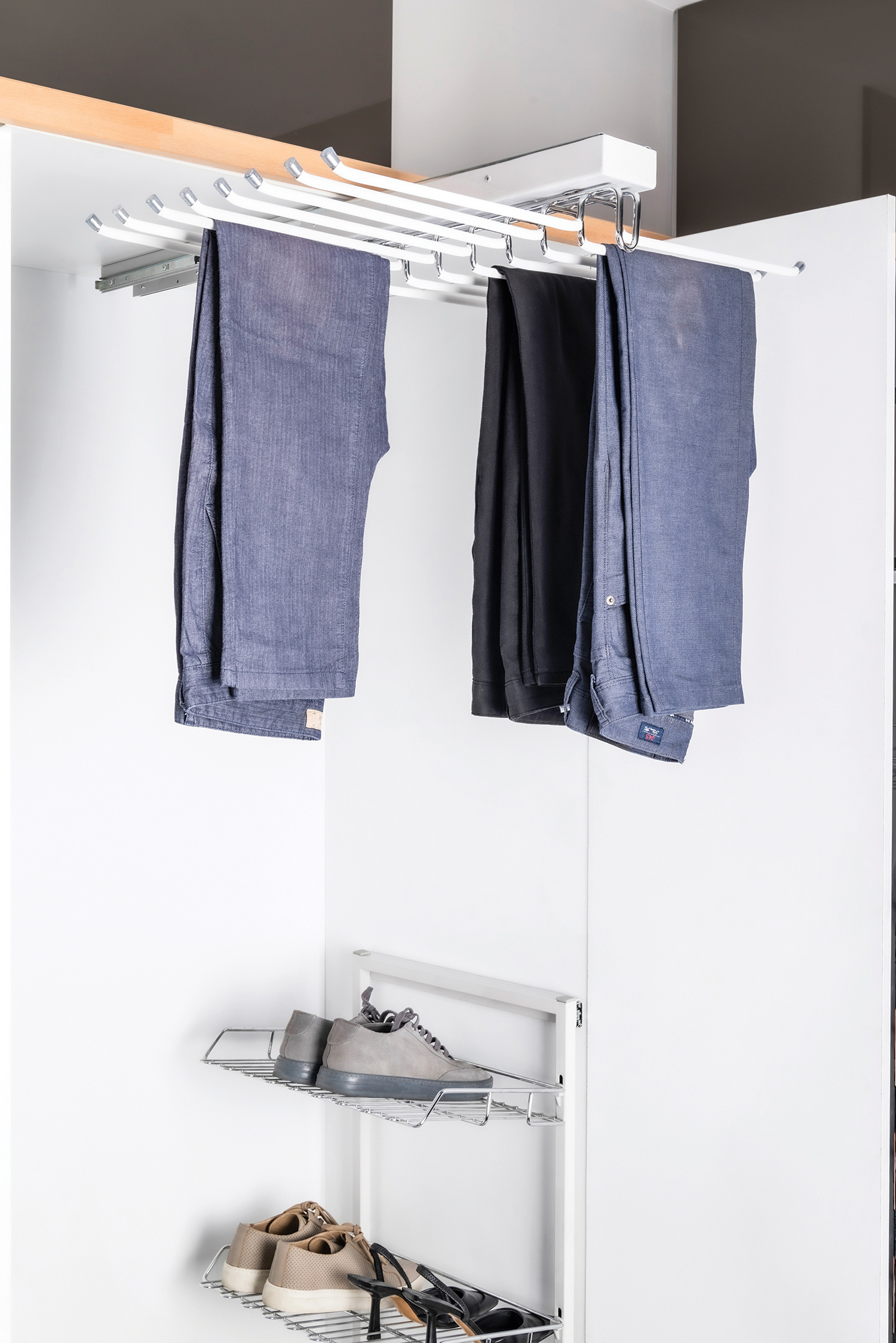 Double Sided Telescopic Trouser Rack